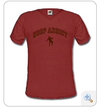 v-neck shirt dark red