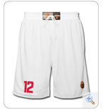 basketball inside out shorts white